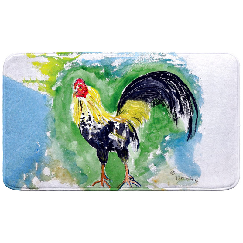 Bantam Rooster Bath Mat, Single - 18" L x 30" W