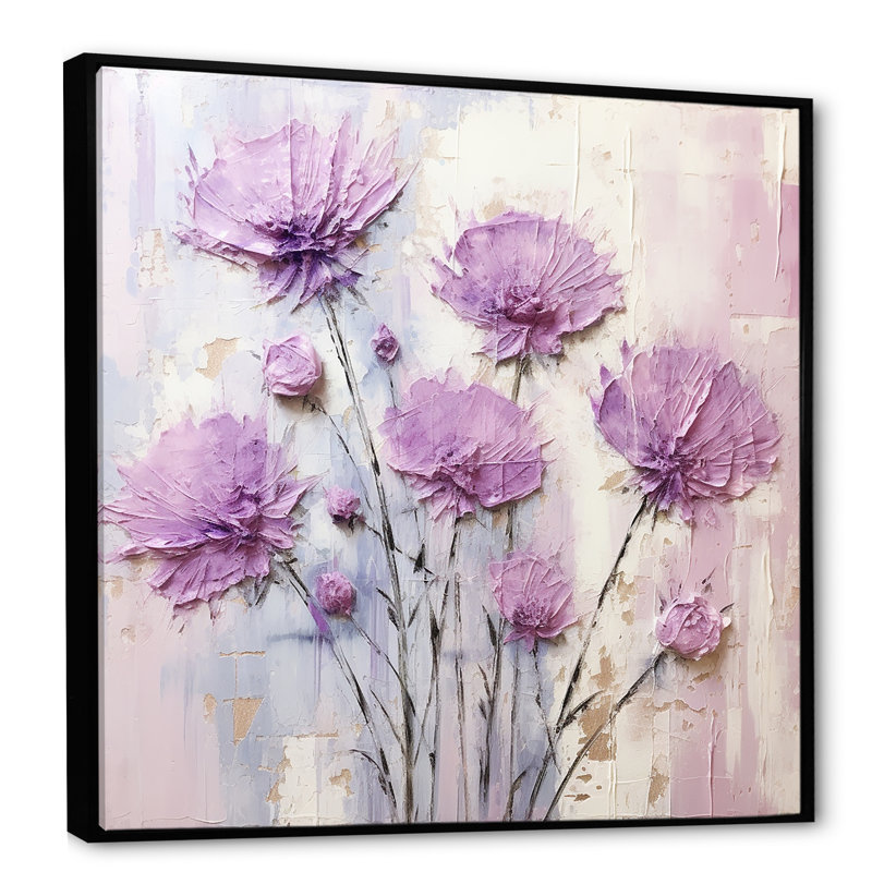 Beige marguerite beauté - marguerites, art mural, Noir, H 36 po x l 36 po