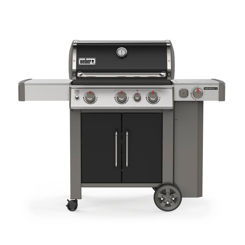 Weber Genesis II E-335, 3 brûleurs, Gaz naturel, Noir