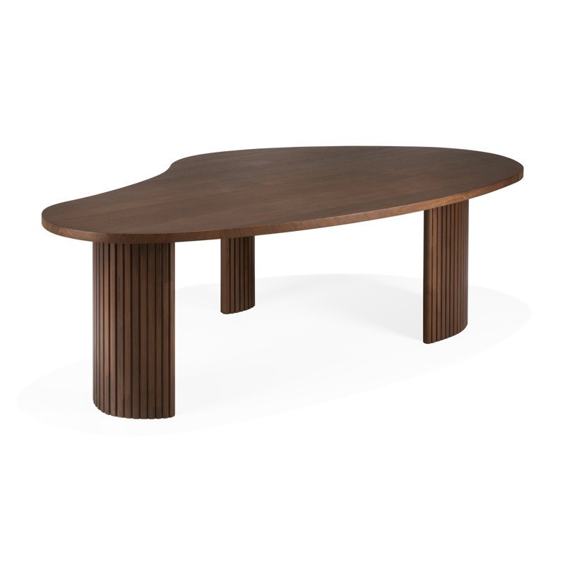 Boomerang Solid Wood Coffee Table, Brown