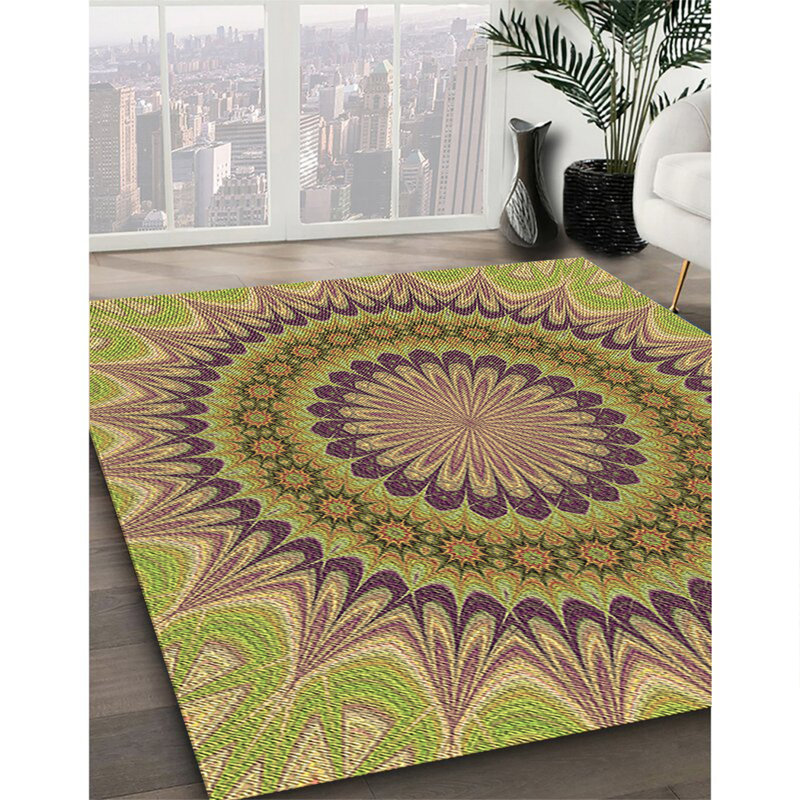 Tapis 100% à motif lavable à la machine 2989, Rectangle 5 pi x 8 pi