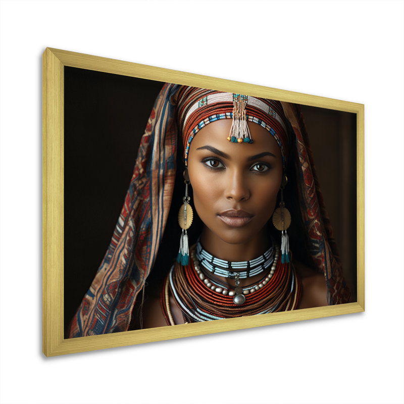 " World Cultures Samburu Beauty II ", Gold Picture Framed, 24" H x 32" W x 1" D