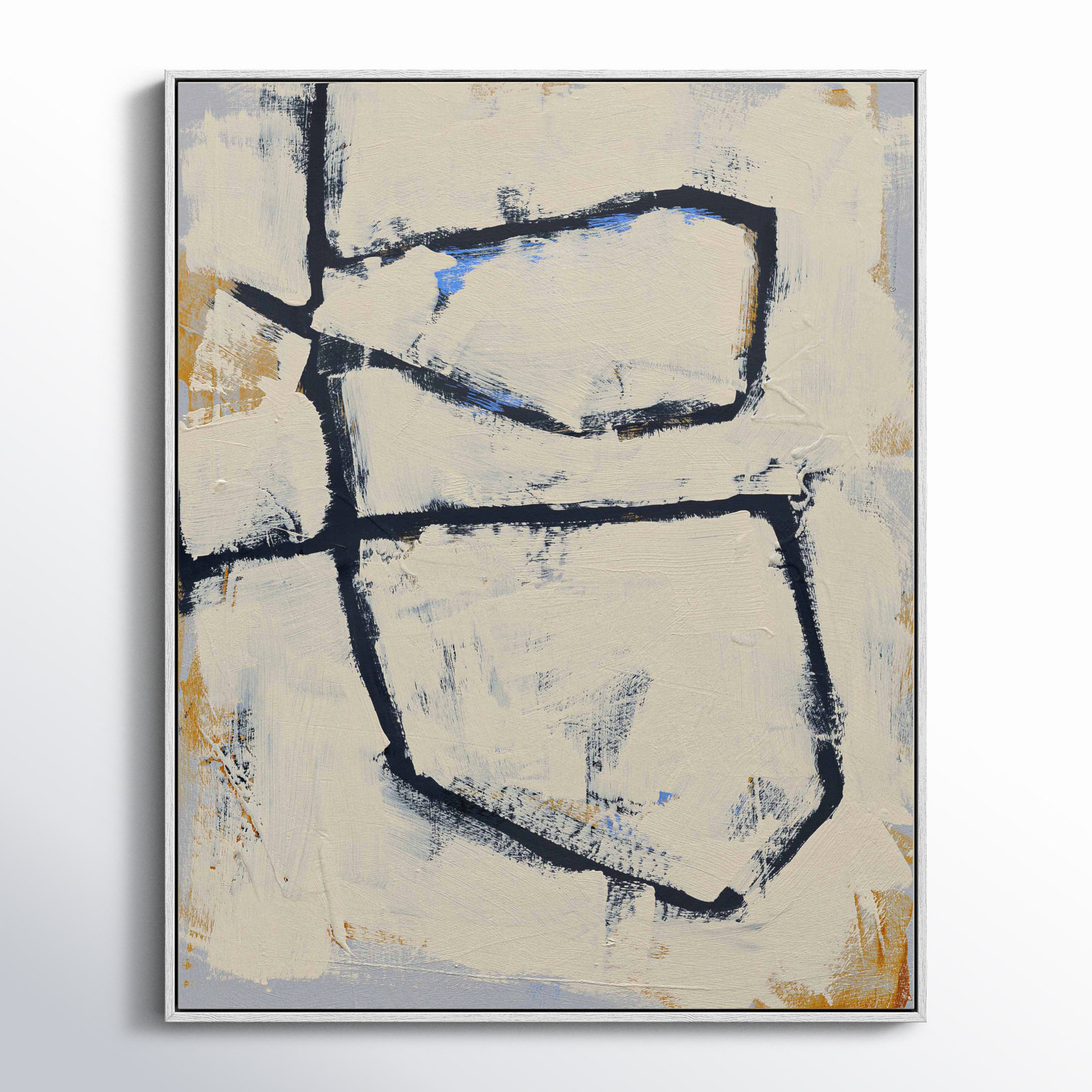 Knopf "Twisted 5" Print by Jacques Pilon, 20" W x 25" H, Silver Framed Canvas