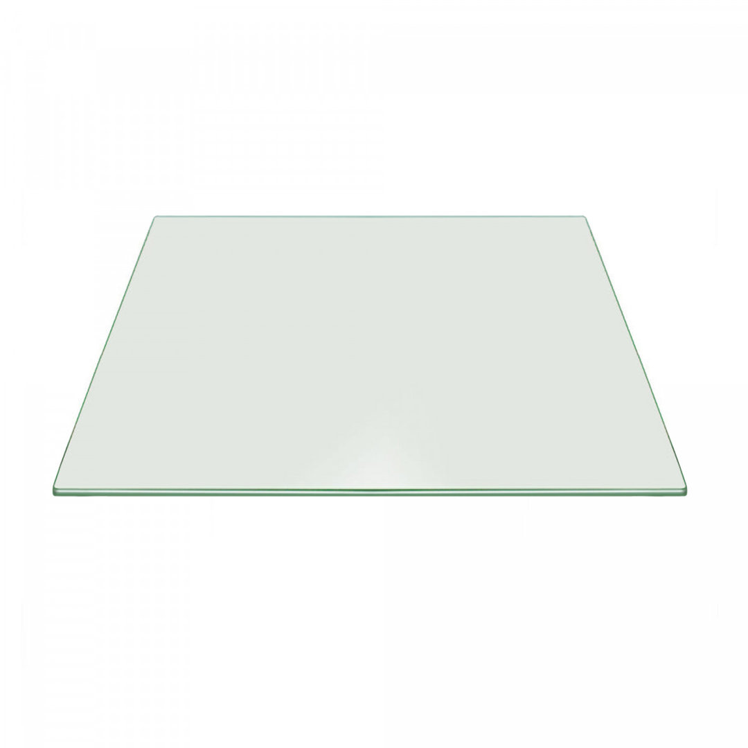 Pascual Glass Table Top Orren Ellis Size: 0.5" H x 17" W x 17" D