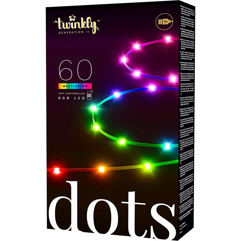 60 - Bulb 120'' Plug-in LED Rope String Light, Black