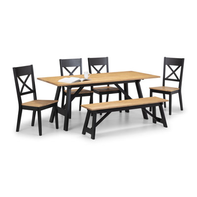 Mulford 6 - Person Solid Oak Dining Set