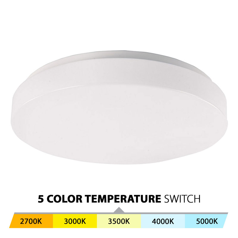 Blo 15" White LED Energy Star Flush Mount with Acrylic Diffuser