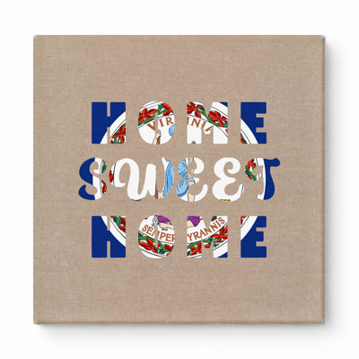 Home Sweet Home Virginia — Square Canvas Wall Art