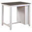 Ensemble de table 3 pièces à hauteur de comptoir avec ports USB et 2 chaises de comptoir revêtues de tissu-1615214078-1615214076