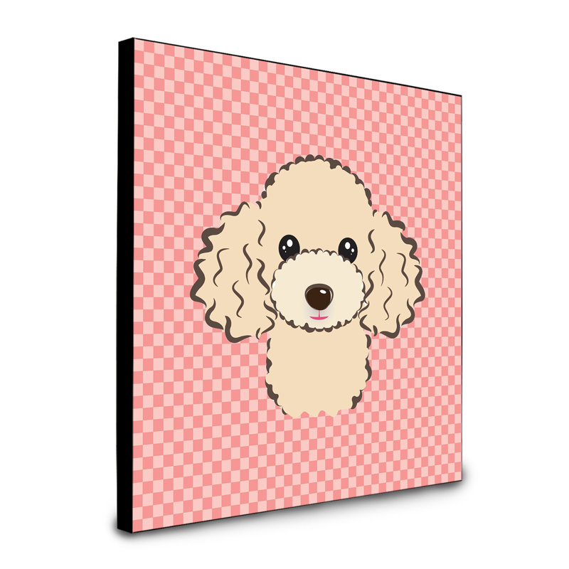 Panneau mural d’art Dungorbery, Rose, Caniche Buff