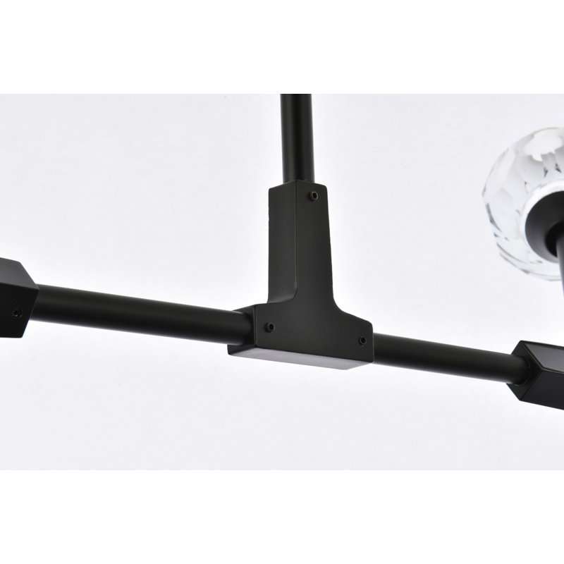 Zayne Jadaiah, Six lumières, Noir, H 52,5 po x l 28 po x P 4 po