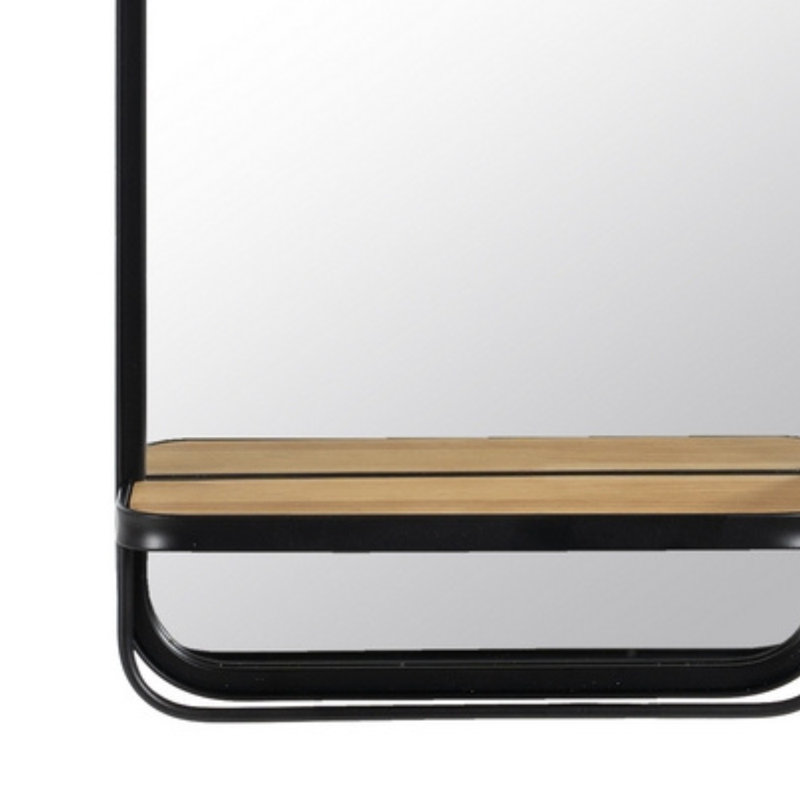 Metal Rectangle Mirror with Shelves