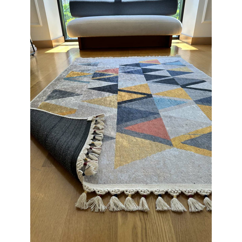 Tapis mathaï avec envers antidérapant, Tapis de couloir 3 pi 11 po x 14 pi 9 po