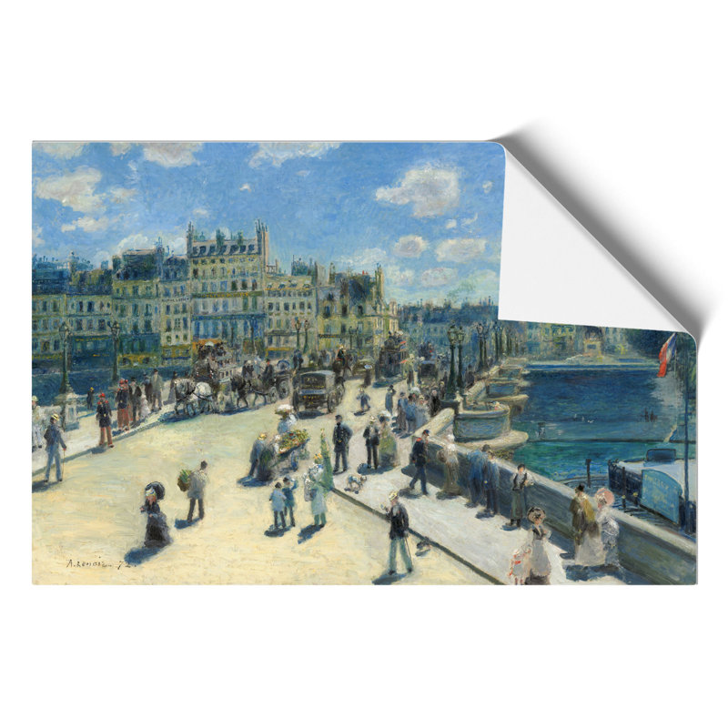 Pont Neuf In Paris by Pierre-Auguste Renoir - No Frame Painting, 21cm H x 30cm W x 0.1cm D