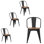 Chaise d'appoint à dossier haut 18 po avec sièges en bois