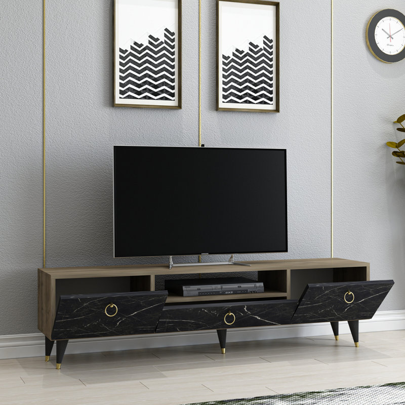 Steigerwald Unfinished TV Stand for TVs up to 40", Walnut