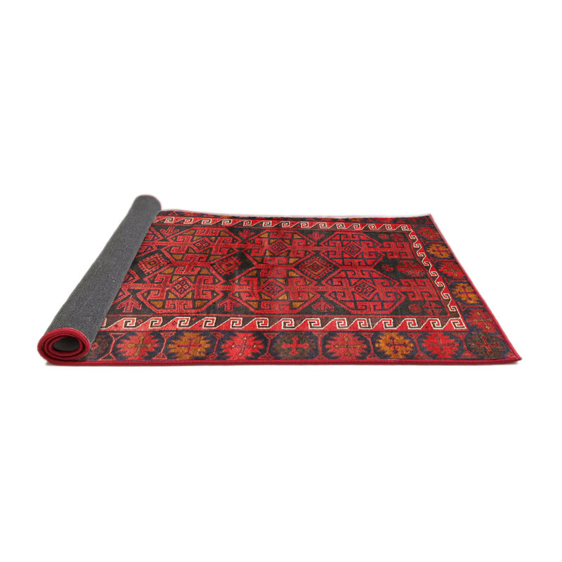 Tapis rouge à motif sud-ouest, Rond 6 pi