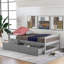Lit plateforme simple avec deux tiroirs-518276266