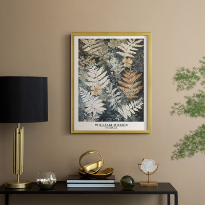 WM MORRIS Series DCCXXXV Framed Print - Solid Wood