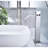 Brushed Nickel Waterfall Spout Rv Vanity Sink Faucet, Stainless Steel, Innovative Design Steel Bathroom Spout, Single Handle, Build,