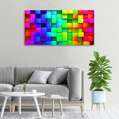 Colorful Boxes - No Frame Print on Canvas