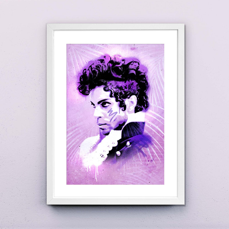 Prince In Paradise - Print on Canvas, Matte Black/White Framed, 40cm H x 30.48cm W x 5cm D