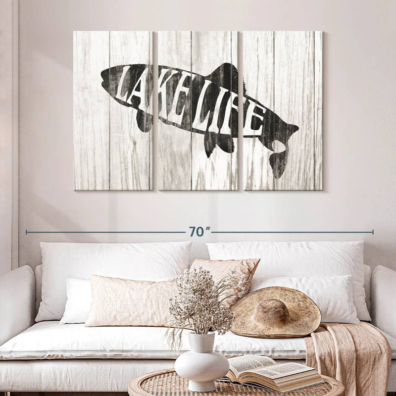 Plaque murale Kema Lake Life, H 32 po x l 50 po