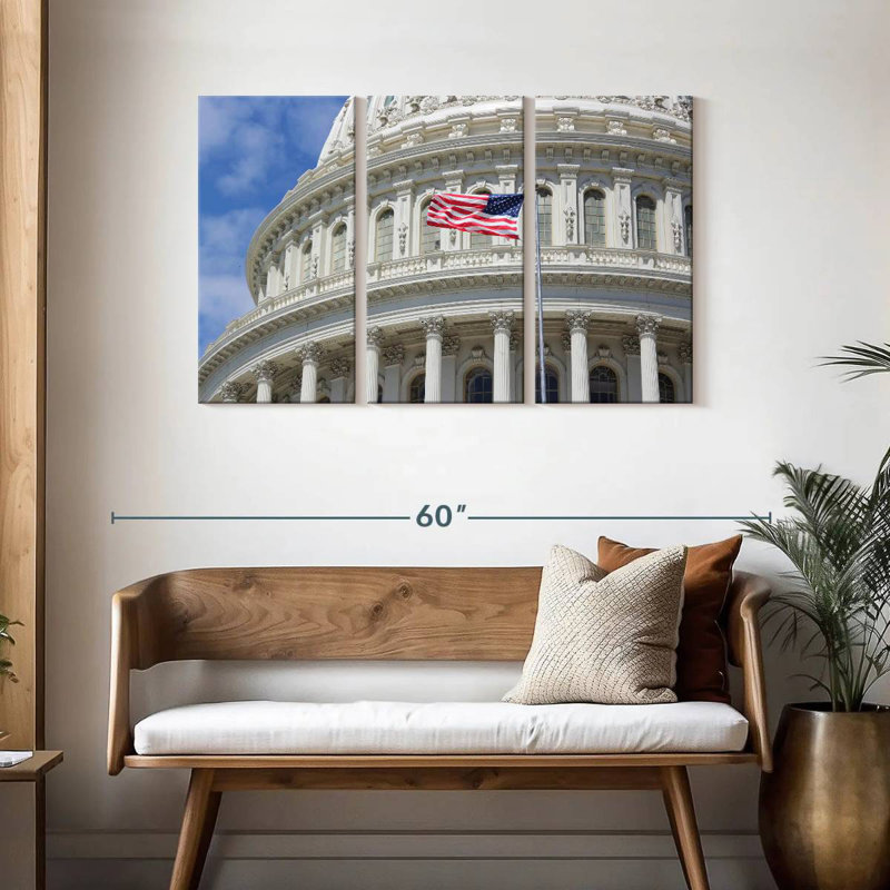 Lilie Capitol Building Flag, 28" H x 45" W