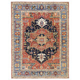 New Turkmen Afghan One-of-a-Kind Rectangle 8'11" X 11'9" Area Rug