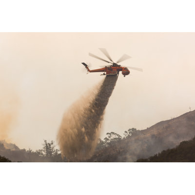 Sky Crane Doing Drops of Water 1 Piece Wrapped Canvas Wall Art