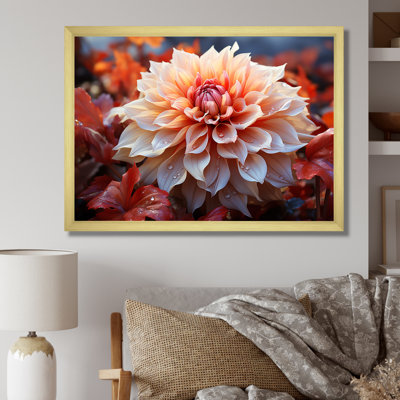 Red Dahlias Delight - Dahlia Canvas Art Print