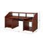 Bureau de musique rectangulaire avec 2 compartiments ouverts, cerisier