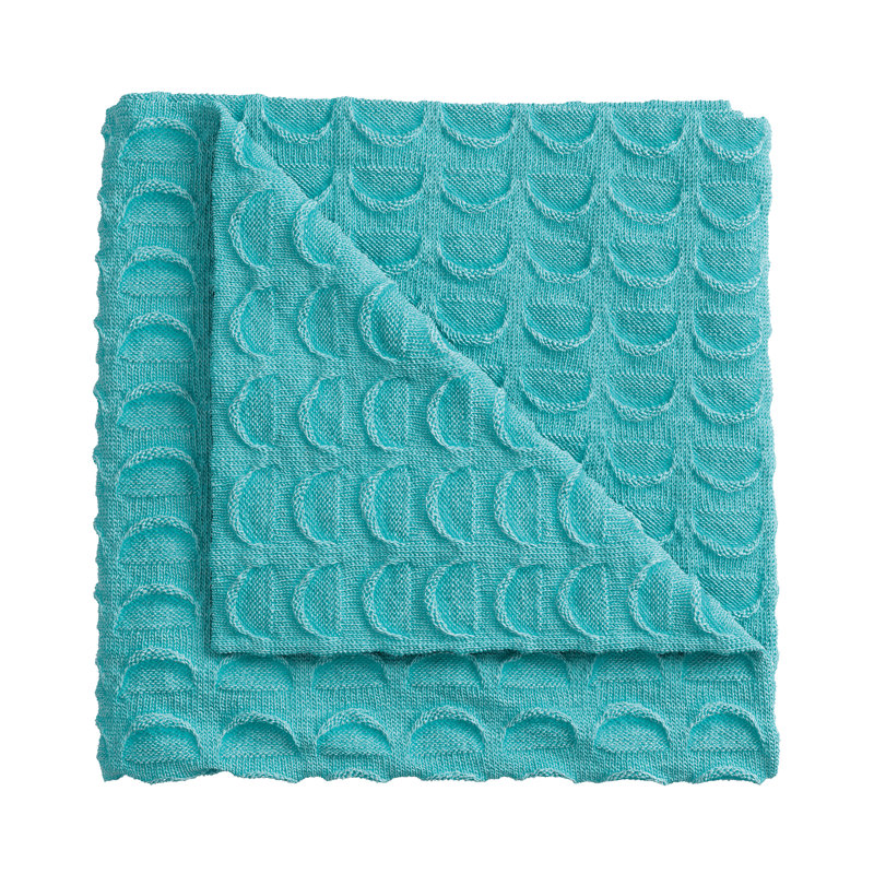 Mimi Knit Throw, Turquoise