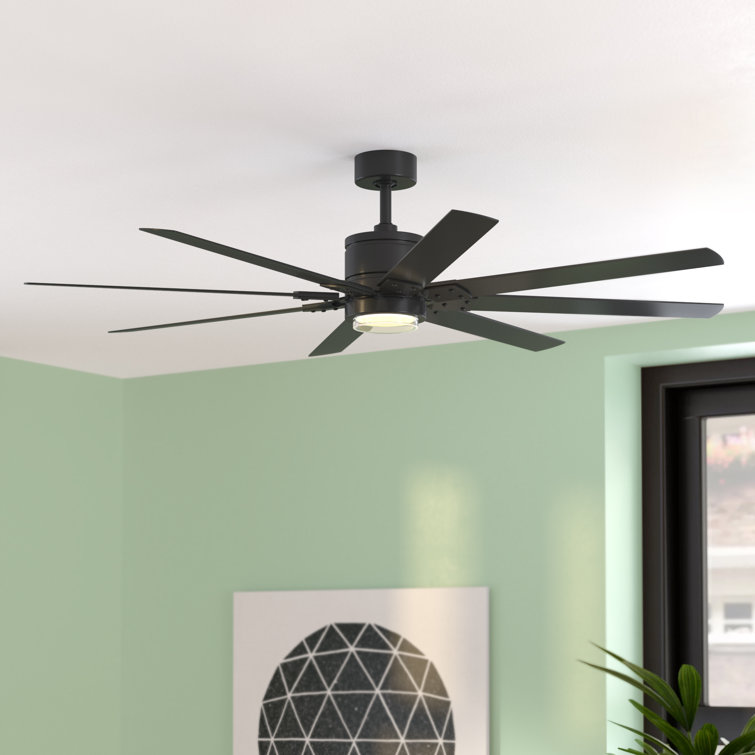 Renegade 8 - Blade Outdoor / Indoor Smart Ceiling Fan with Remote Control and LED Light Kit Included, Works With Alexa and iOS or Android App