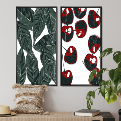 «Fruit and Leaves Minimalisme I», ensemble de 2 impressions