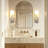 13.78in Bulgari Marble Wall Sconces,modern Nutural Alabaster Wall Light With Glass Globe Shade,g9 Lights Including