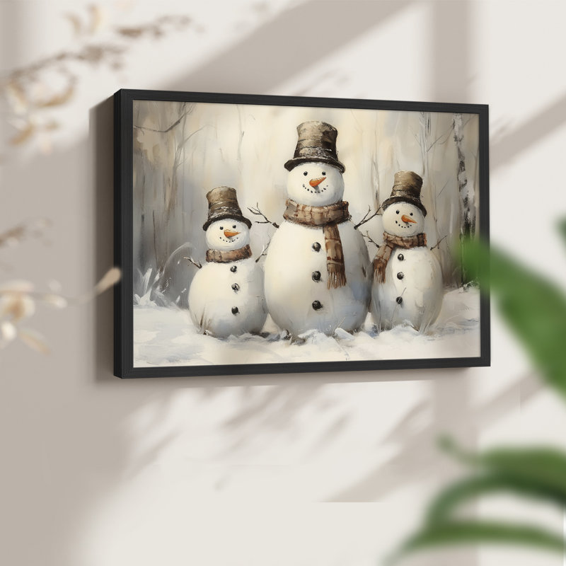 Art de Noël - CMLIX - Reproduction encadrée - Restickable, H 22 po x l 28 po, Noir