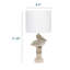 Lampe de table rustique pélican Cove, brun clair, abat-jour blanc, H 17,25 po