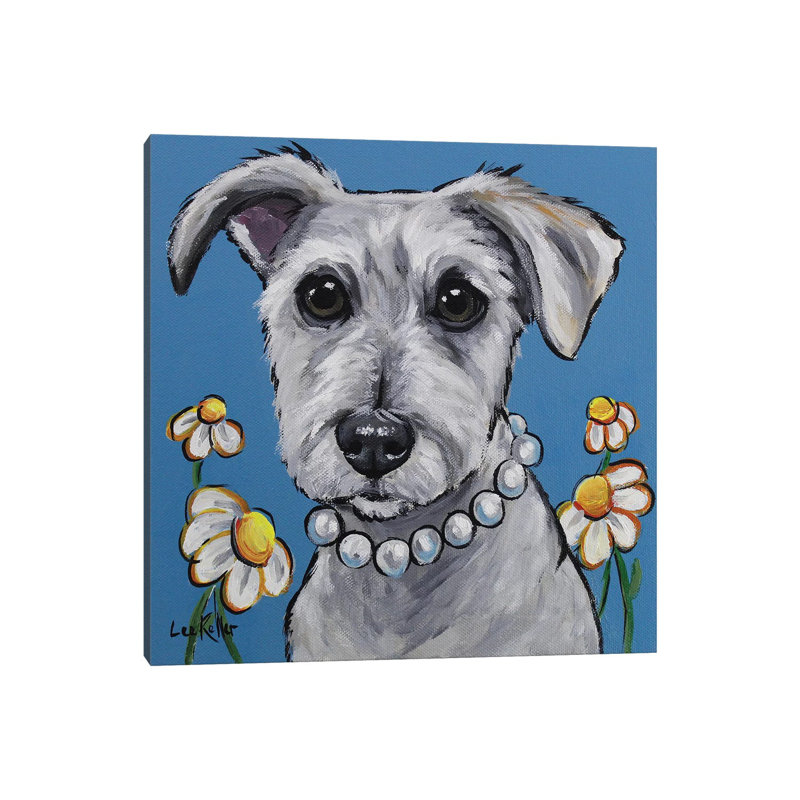 Schnauzer - Daisy - Wrapped Canvas Print, 66.04 cm H x 66.04 cm W x 1.91 cm D