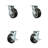 4 Piece Rubber on Aluminum Caster Set