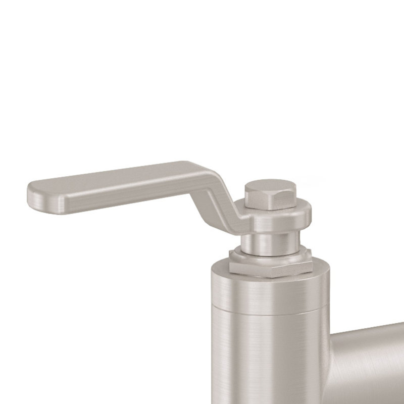 Bridge Kitchen Faucet With Sidespray - Quad Spout, With Side Spray, Ball Lever, Satin Nickel