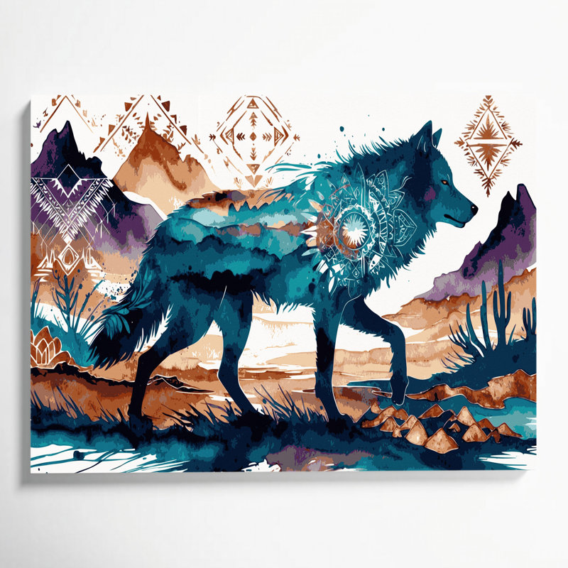 «Southwestern Animals», art loup 55, H 8 po x l 10 po