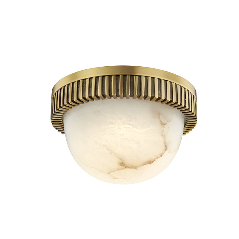Ainsley 1-Light LED Flush Mount, Aged Brass