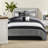 Luxury Grey Bedding Sets With Hypoallergenic Polyester, Traditional Style For Home