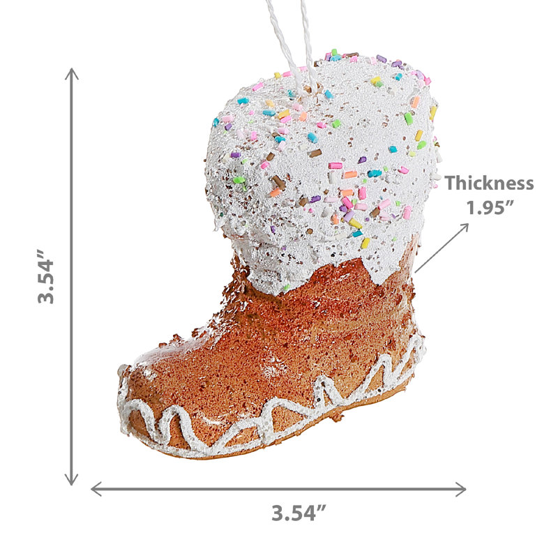 Gingerbread Boot Ornament - Set Of 12