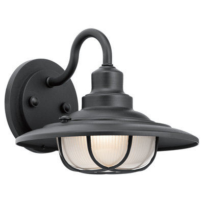 Luminaire de grange extérieur texturé noir Elizabeth