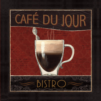 Coffee Shop III 1 Piece Wrapped Canvas Wall Art