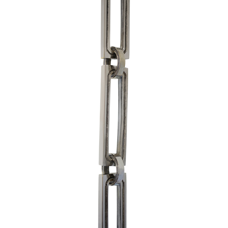 Rectangle Hinge Solid Brass Chain or Chain Break, Polished Nickel