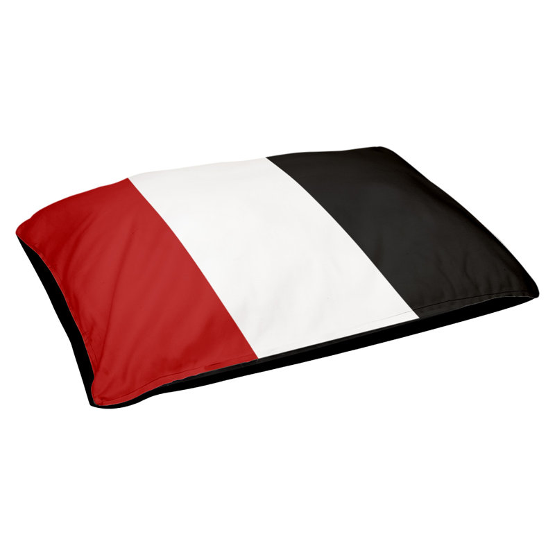 Coussin extérieur Oklahoma, Grand (l 40 po x P 30 po x H 6,5 po), Rouge / blanc / noir
