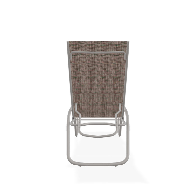 Outdoor Rust-Resistant Metal Chaise Lounge, Harper Taupe Sunbrella®, Textured Warm Gray